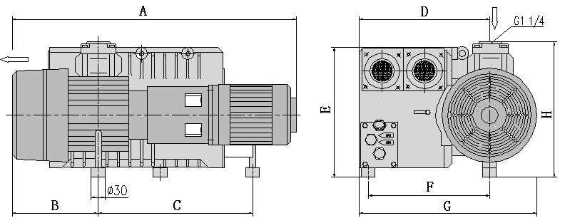 RSP Series Single-stage Rotary Vane oil-sealed Vacuum Pump (2)