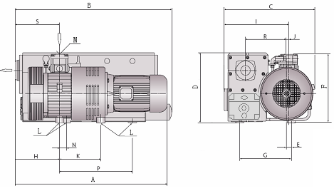 RSP Series Single-stage Rotary Vane oil-sealed Vacuum Pump (2)
